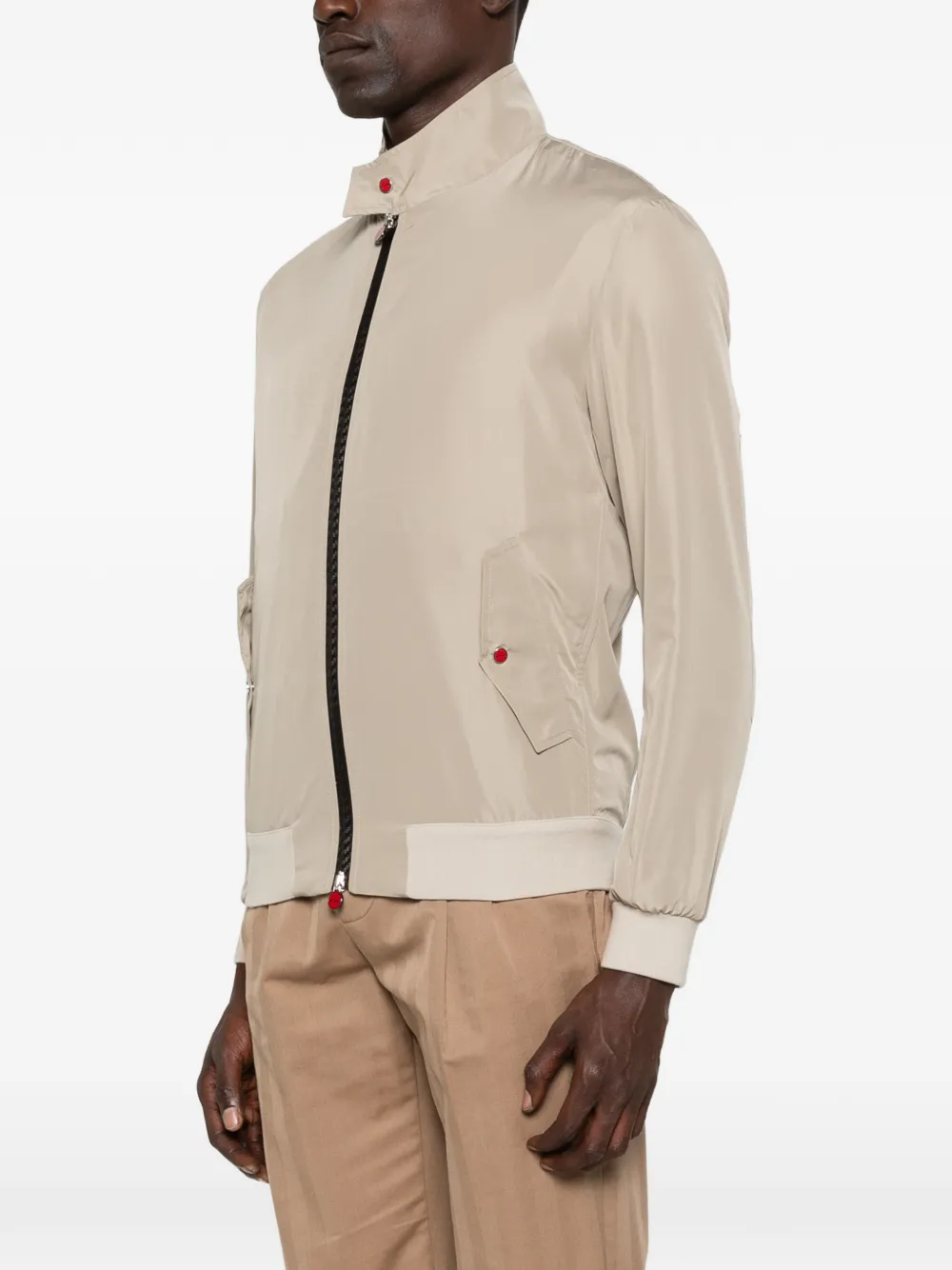  Kiton Bomber Con Zip - Toni Neutri 