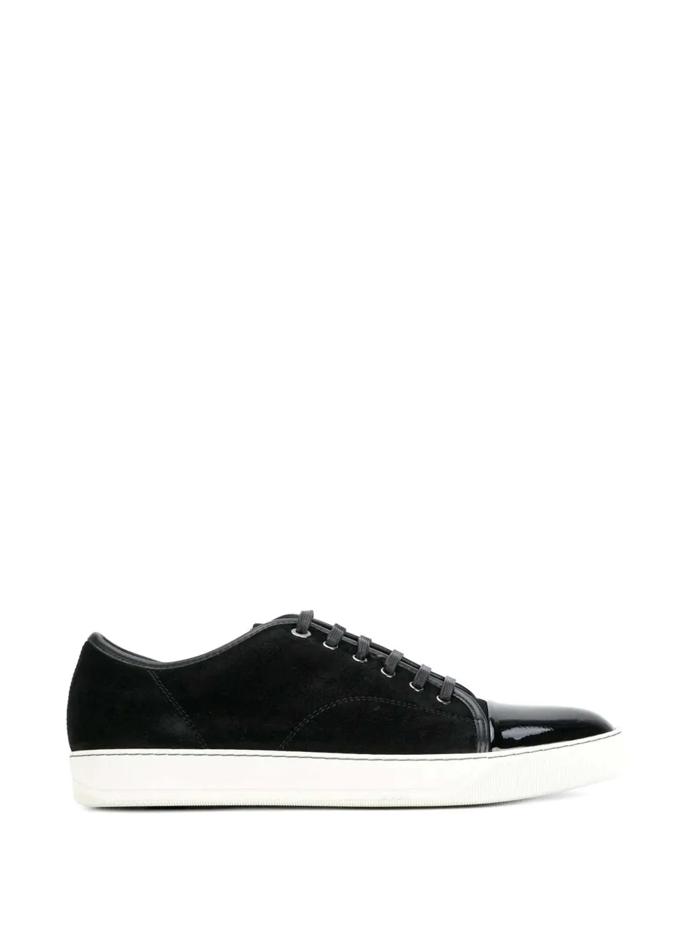 Lanvin cap-toe suede sneakers - Nero