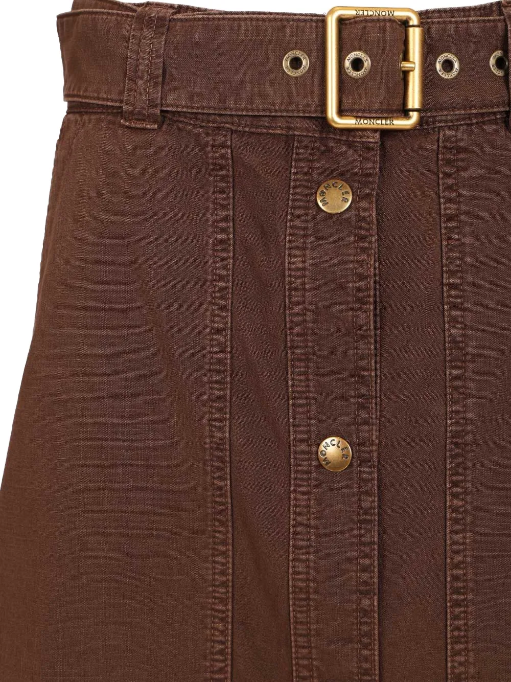 Moncler Midi-rok met knopen Bruin