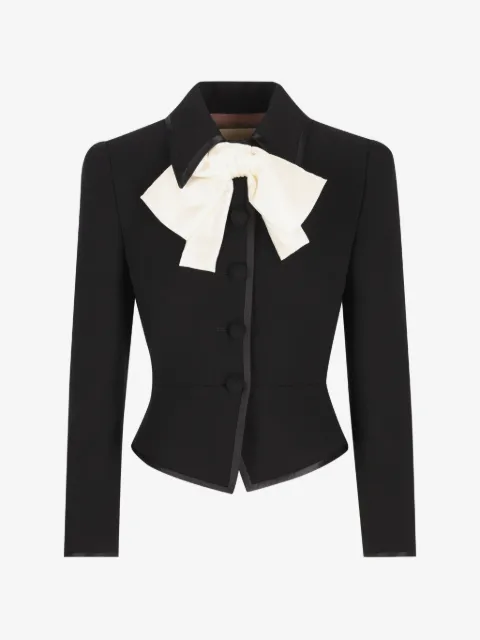 Valentino Garavani bow-embellishment button-fastening wool jacket