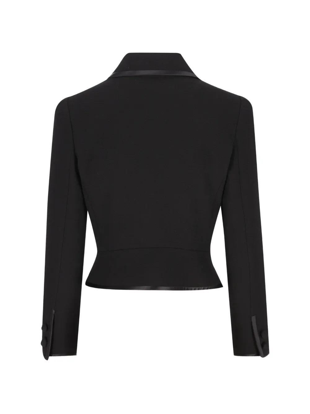  Valentino Garavani Bow-embellishment Button-fastening Wool Jacket - Black 