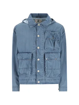 Comme Des Garçons Shirt denim-print Jacket | FARFETCH