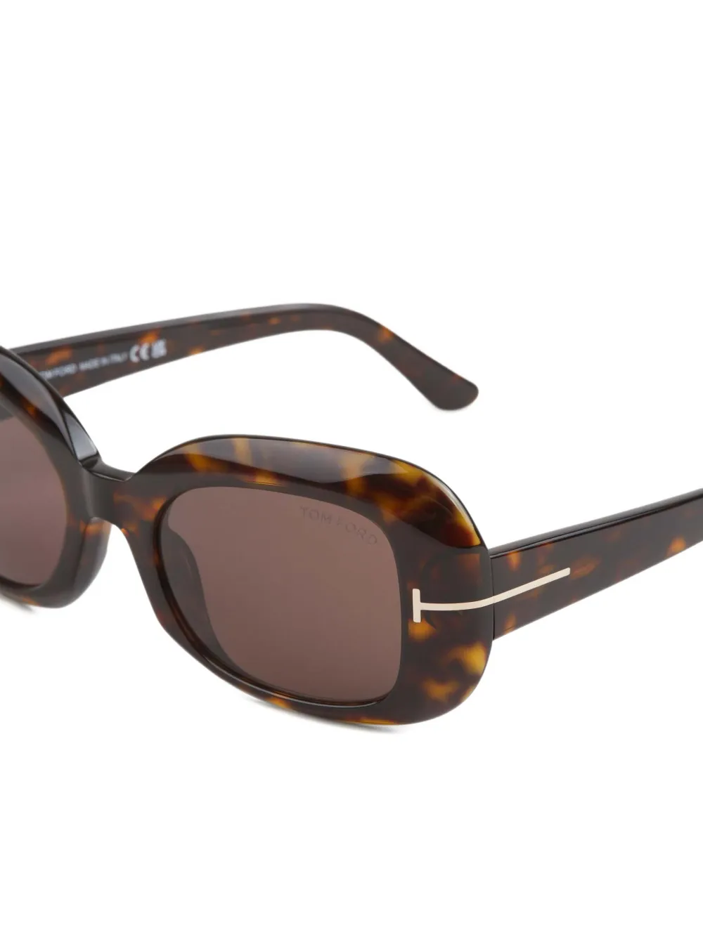  Tom Ford Oval-frame Sunglasses - Brown 