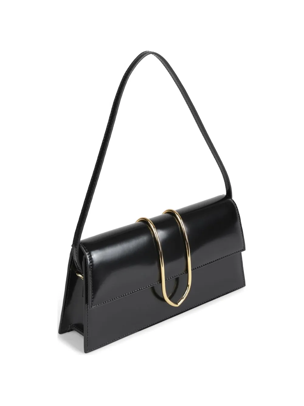 Jacquemus metal flap shoulder bag - Black
