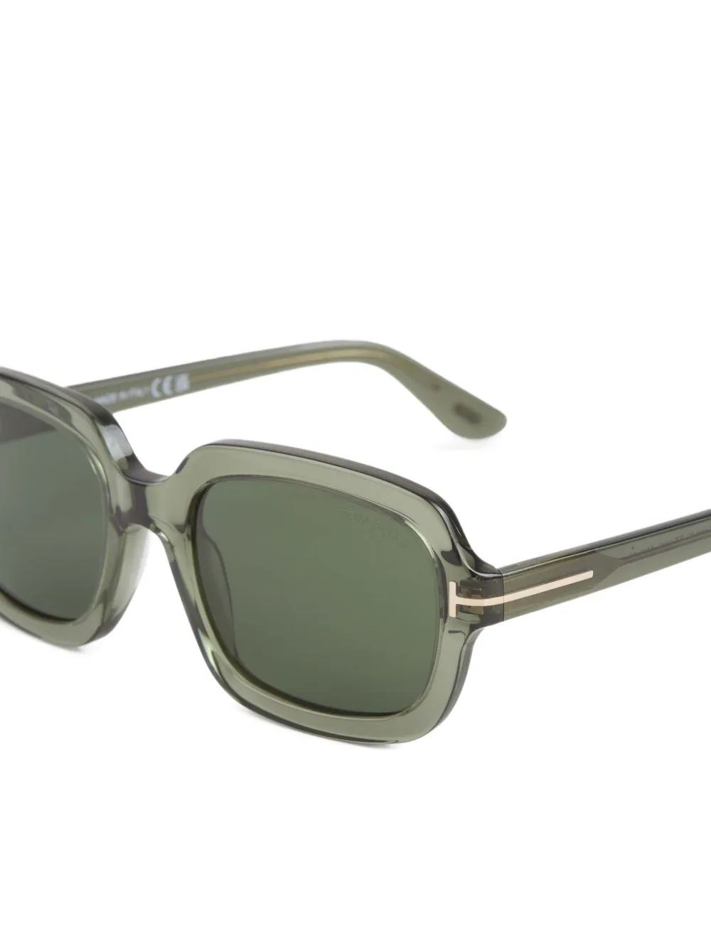  Tom Ford Eyewear Lana Rectangle-frame Sunglasses - Green 