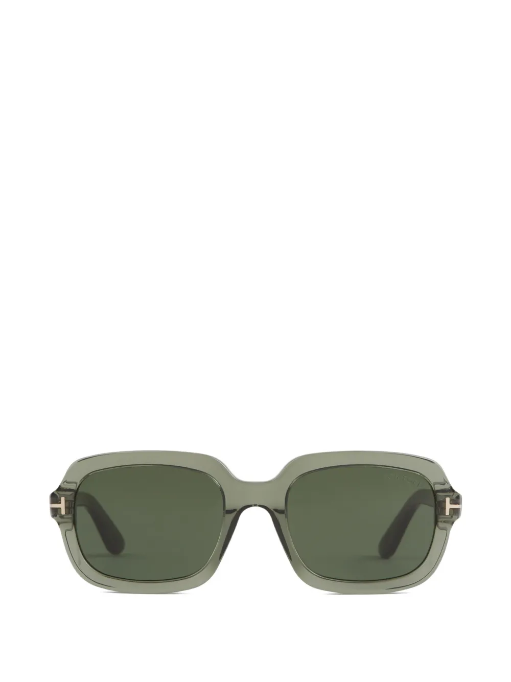 TOM FORD Eyewear Lana rectangle-frame sunglasses - Verde
