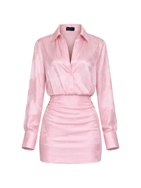 Retrofête tropical jacquard mini dress