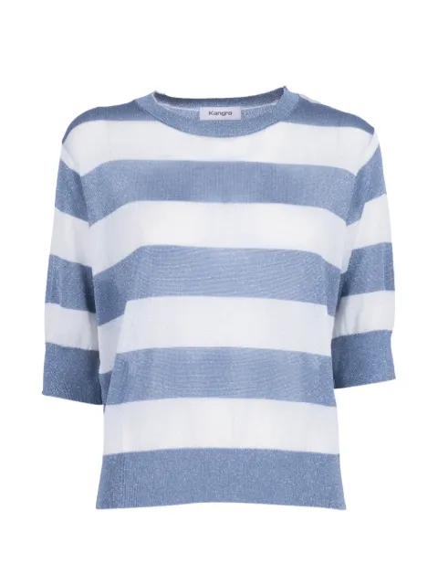 Kangra striped lurex-knit sweater
