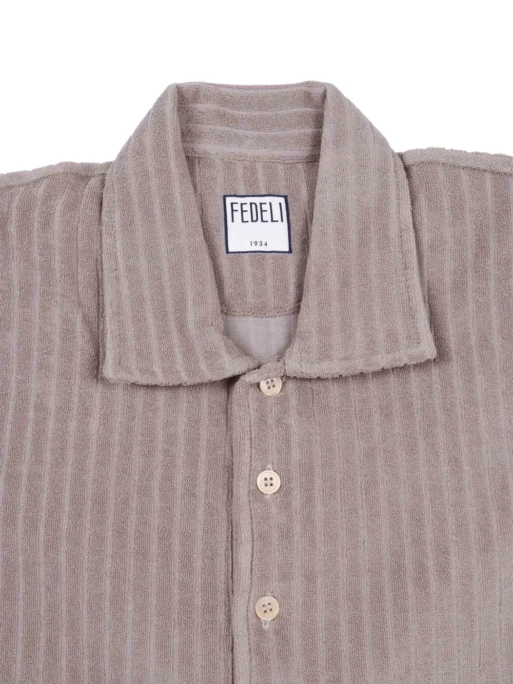 Fedeli Gebreid poloshirt Beige
