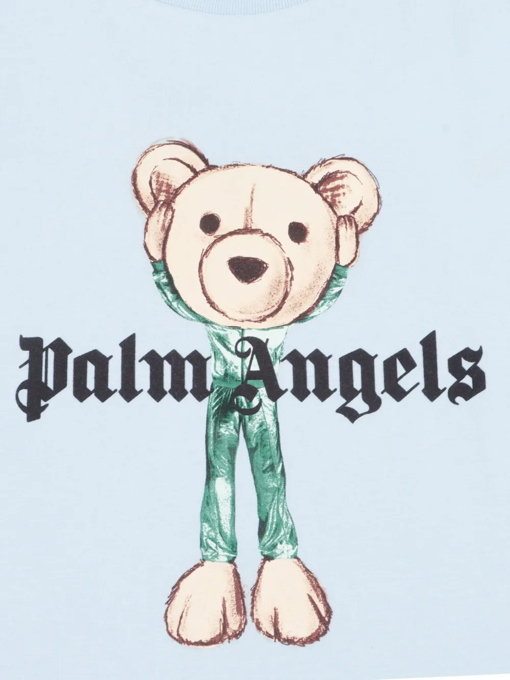 Palm Angels Kids T-shirt met teddybeerprint Blauw