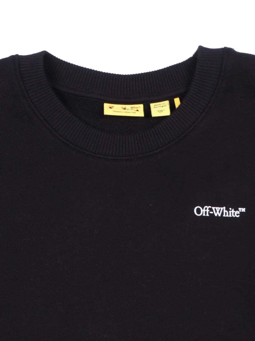 Off-White Kids Sweater met ronde hals Zwart