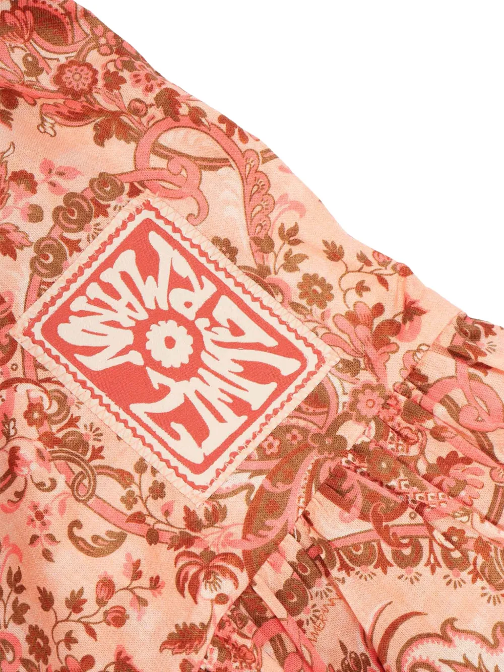 ZIMMERMANN Kids Aster top met franje mouwen Roze