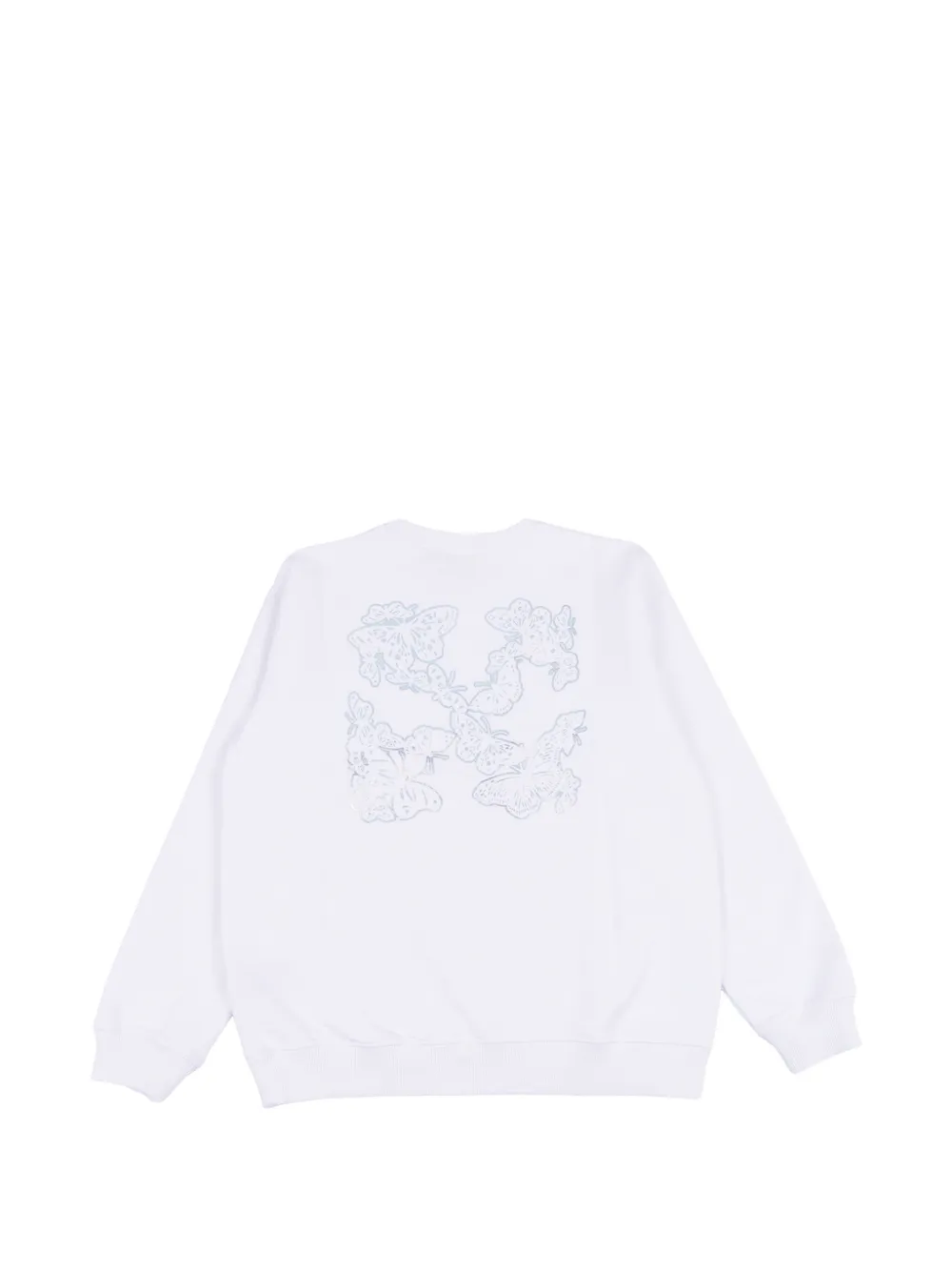 Off-White Kids Arrow ronde hals met vlinder Wit