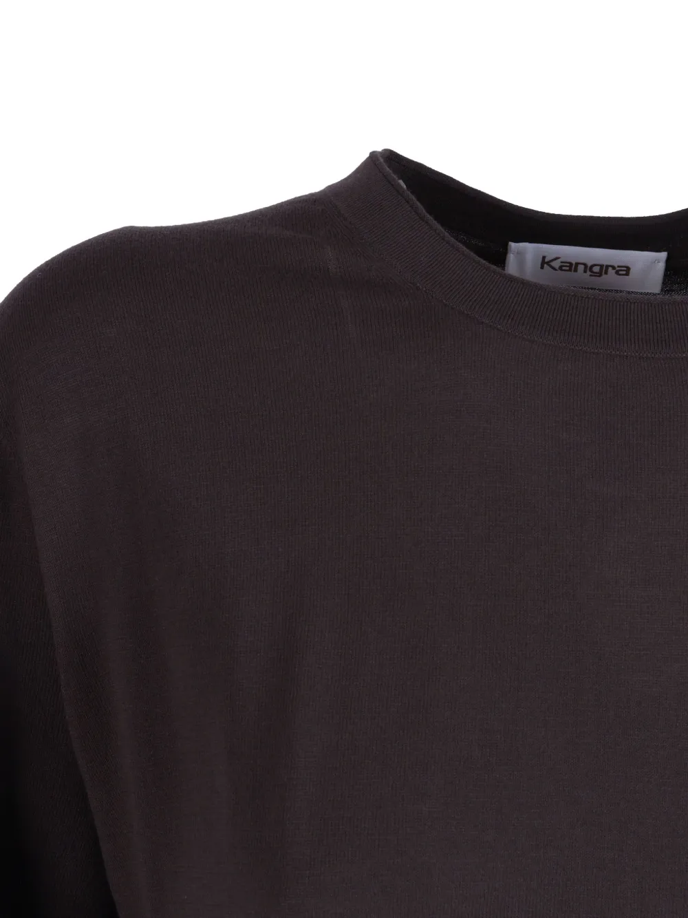 Kangra T-shirt met ronde hals en korte mouwen Bruin