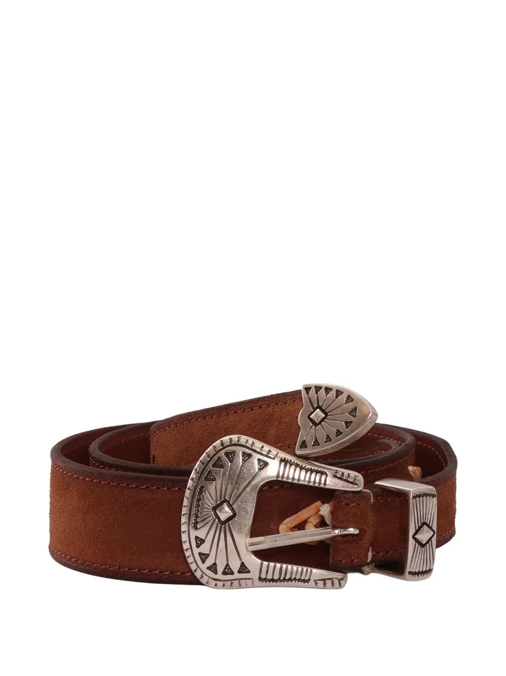ALBERTO LUTI suede belt - Marrone