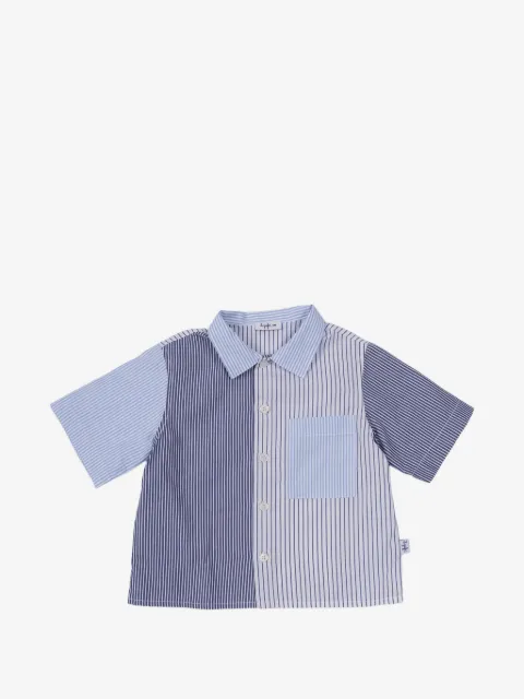 Il Gufo striped panelled shirt