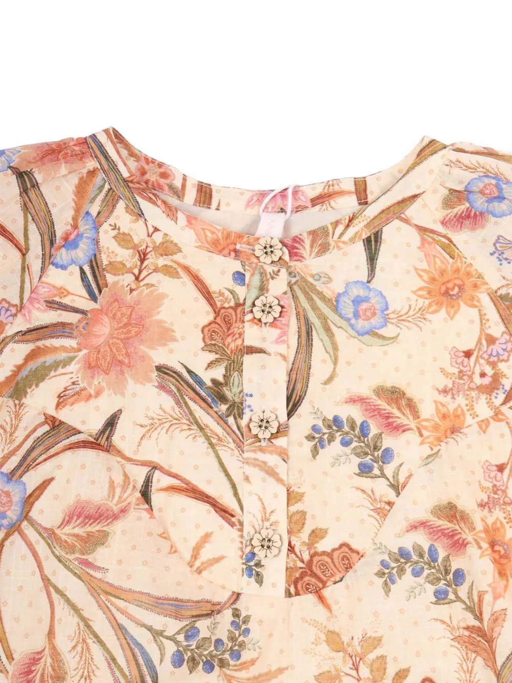 ZIMMERMANN Kids Indra top met bloemenprint Beige