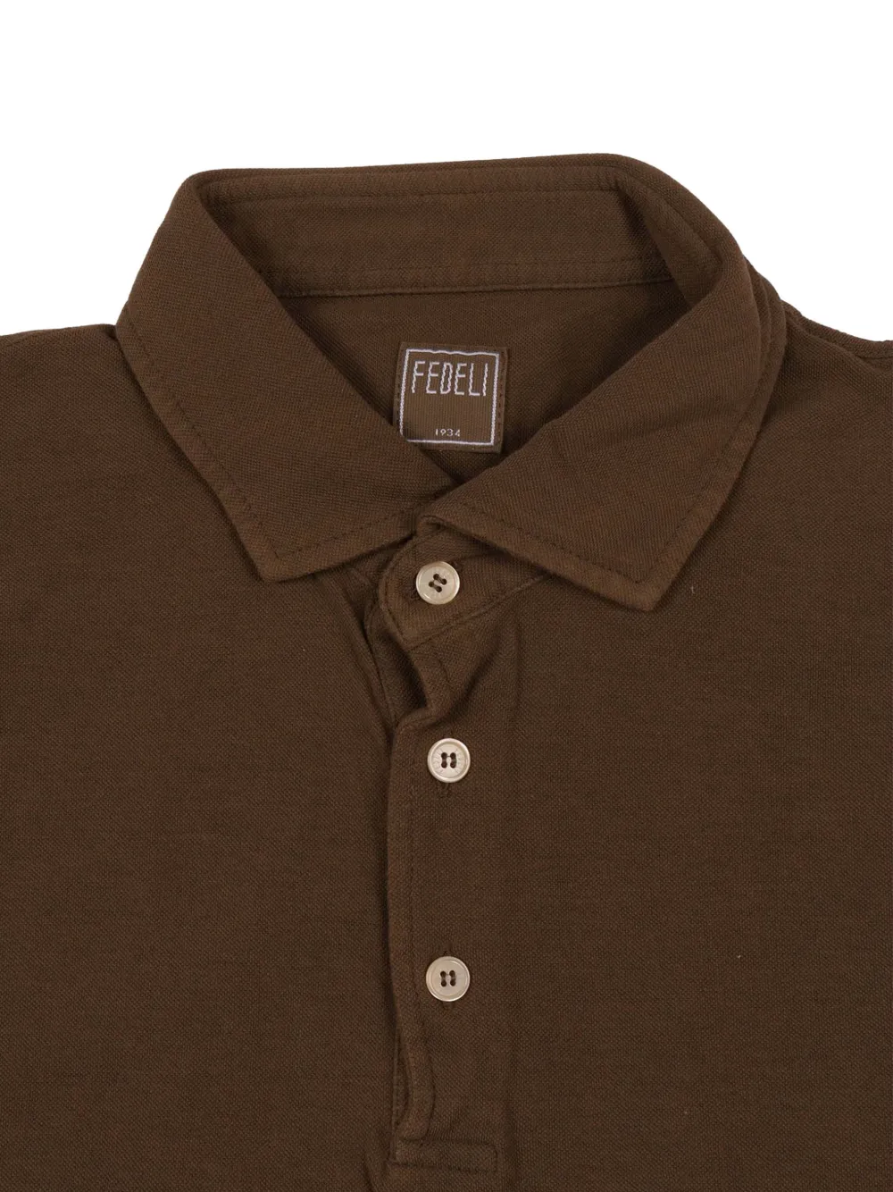  Fedeli Polo De Algodón - Marrón 