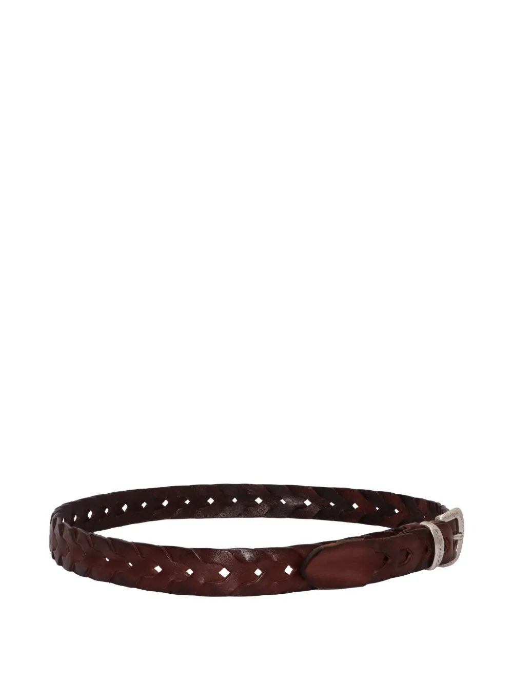 ALBERTO LUTI braided leather belt - Marrone