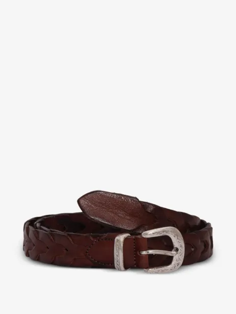 ALBERTO LUTI braided leather belt