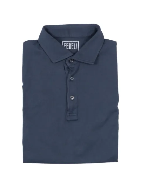 Fedeli knitted short-sleeve polo shirt