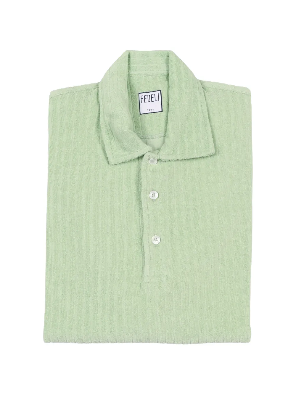 Fedeli ribbed-knit polo shirt - Grün