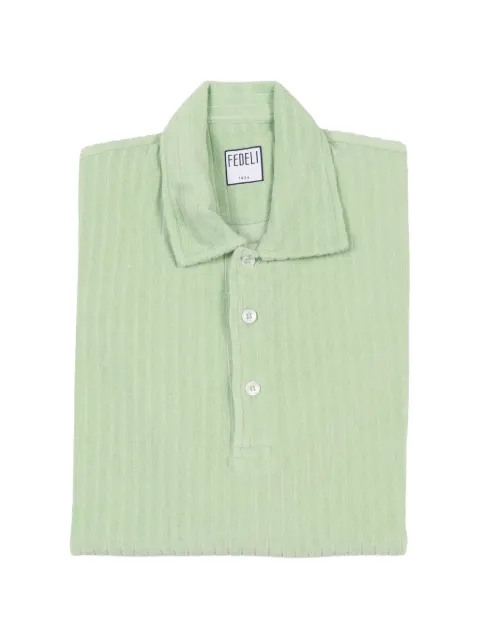 Fedeli ribbed-knit polo shirt