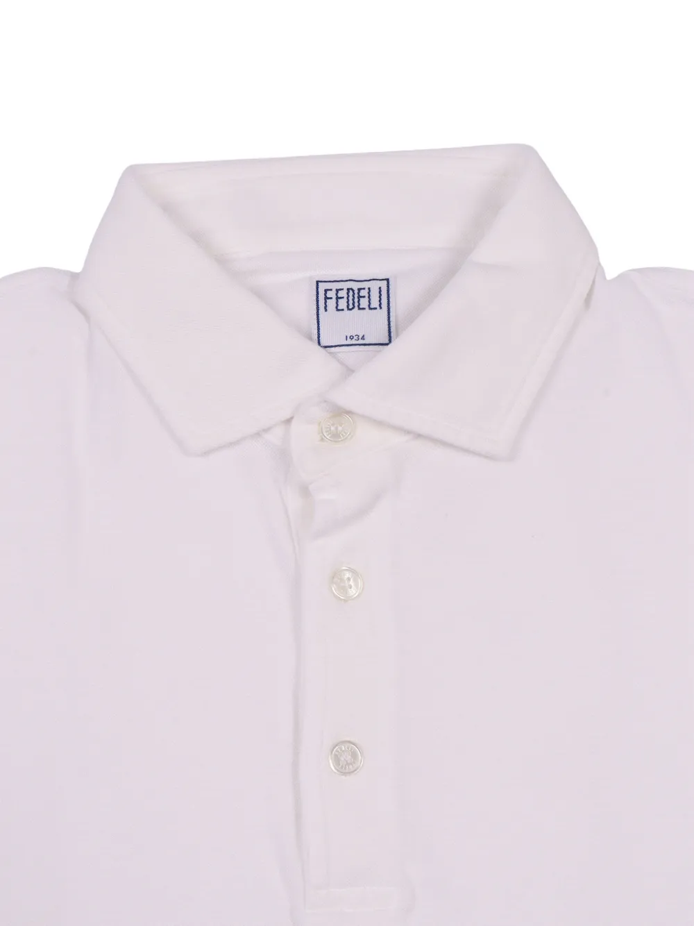 Fedeli Gebreid poloshirt Wit