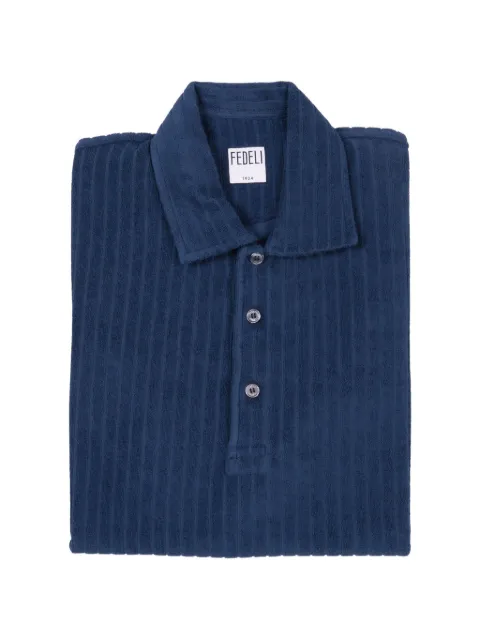 Fedeli ribbed short-sleeve polo shirt