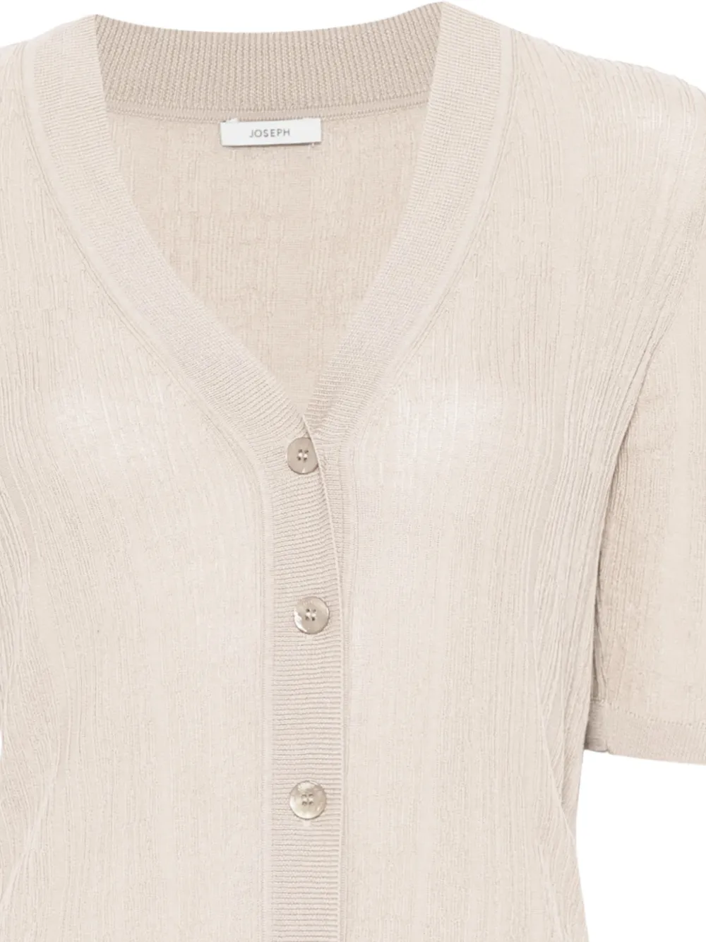 JOSEPH Vest met V-hals en knoop Beige