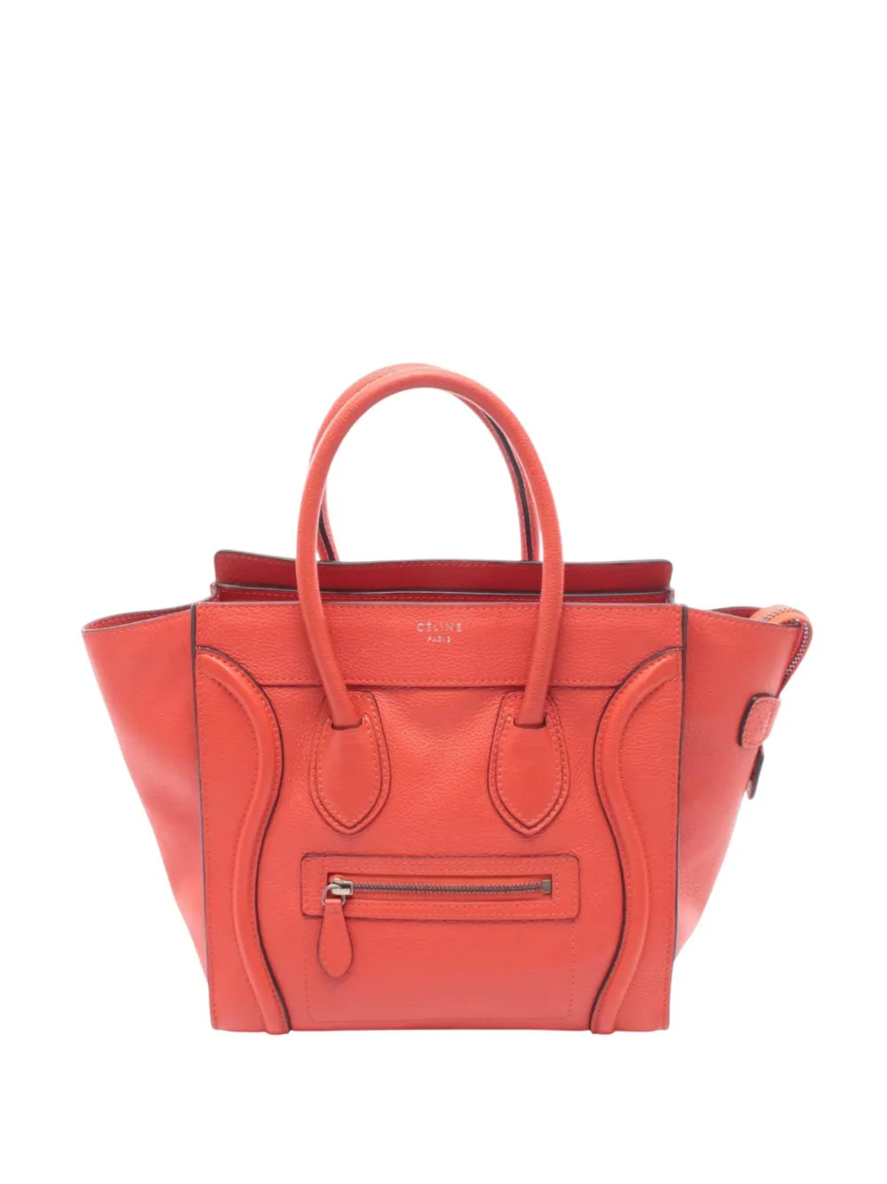 Celine Pre-Owned 2010-2026 Micro Leather Luggage tote bag - Rosso