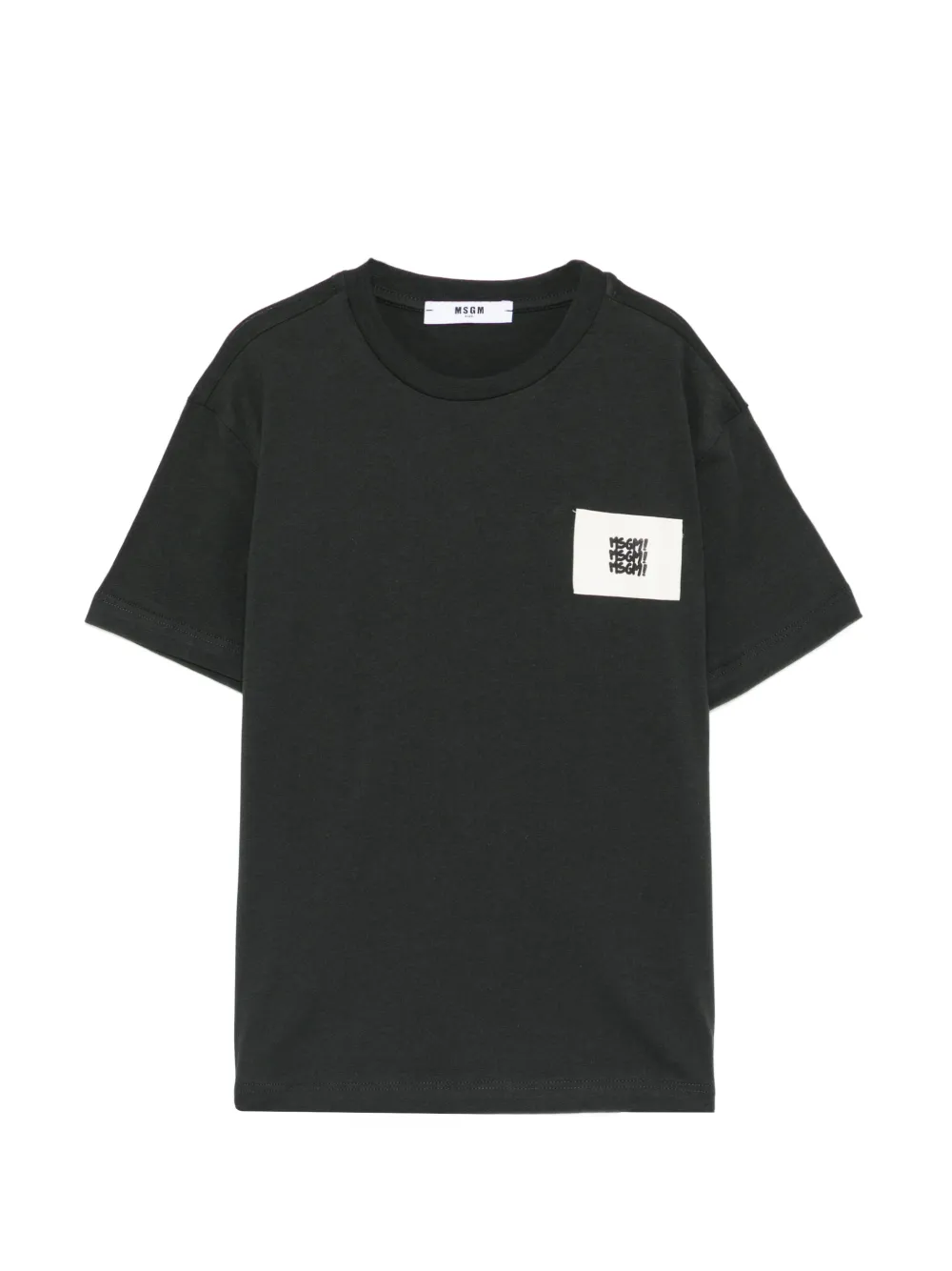 MSGM Kids appliqué T-shirt - Nero