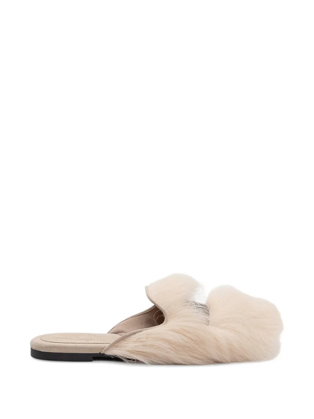 Dolce & Gabbana round-toe texture mules Beige
