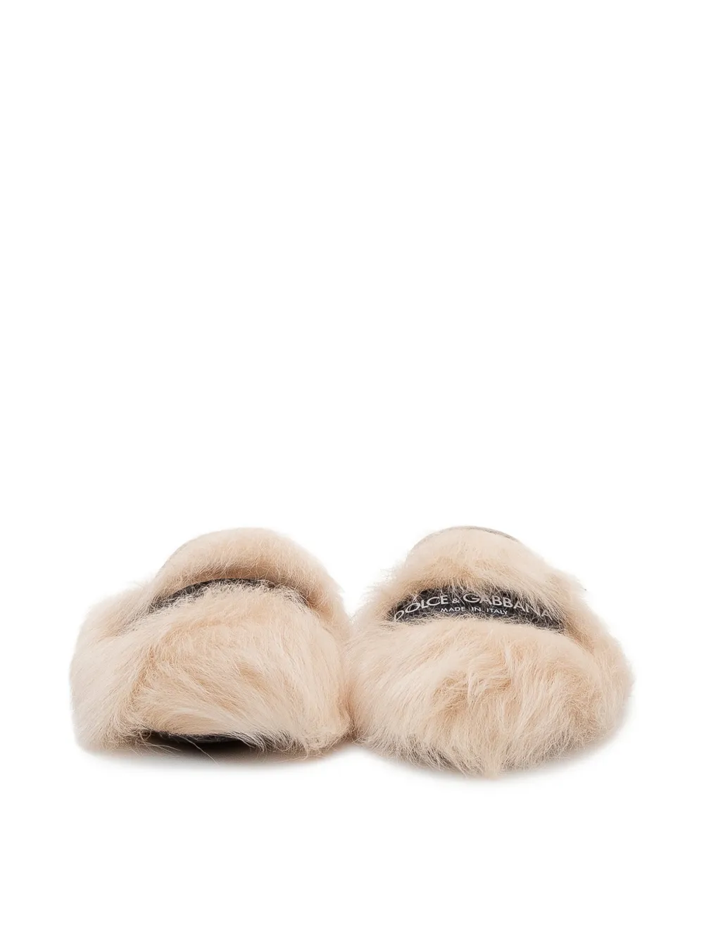 Dolce & Gabbana round-toe texture mules Beige