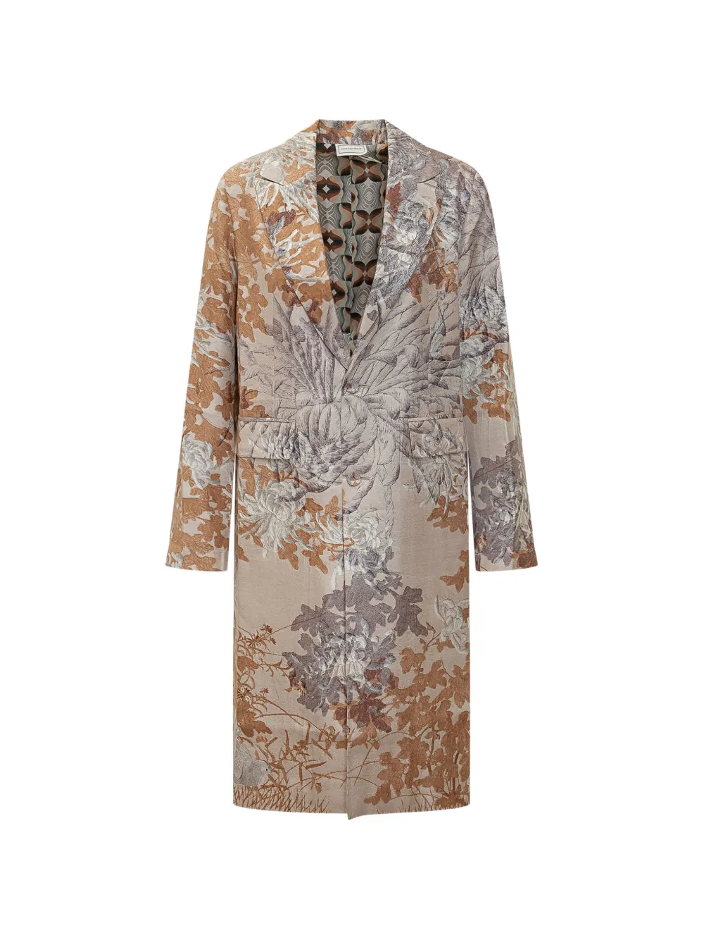 Pierre-Louis Mascia Cialda fantasia floral coat - Toni neutri