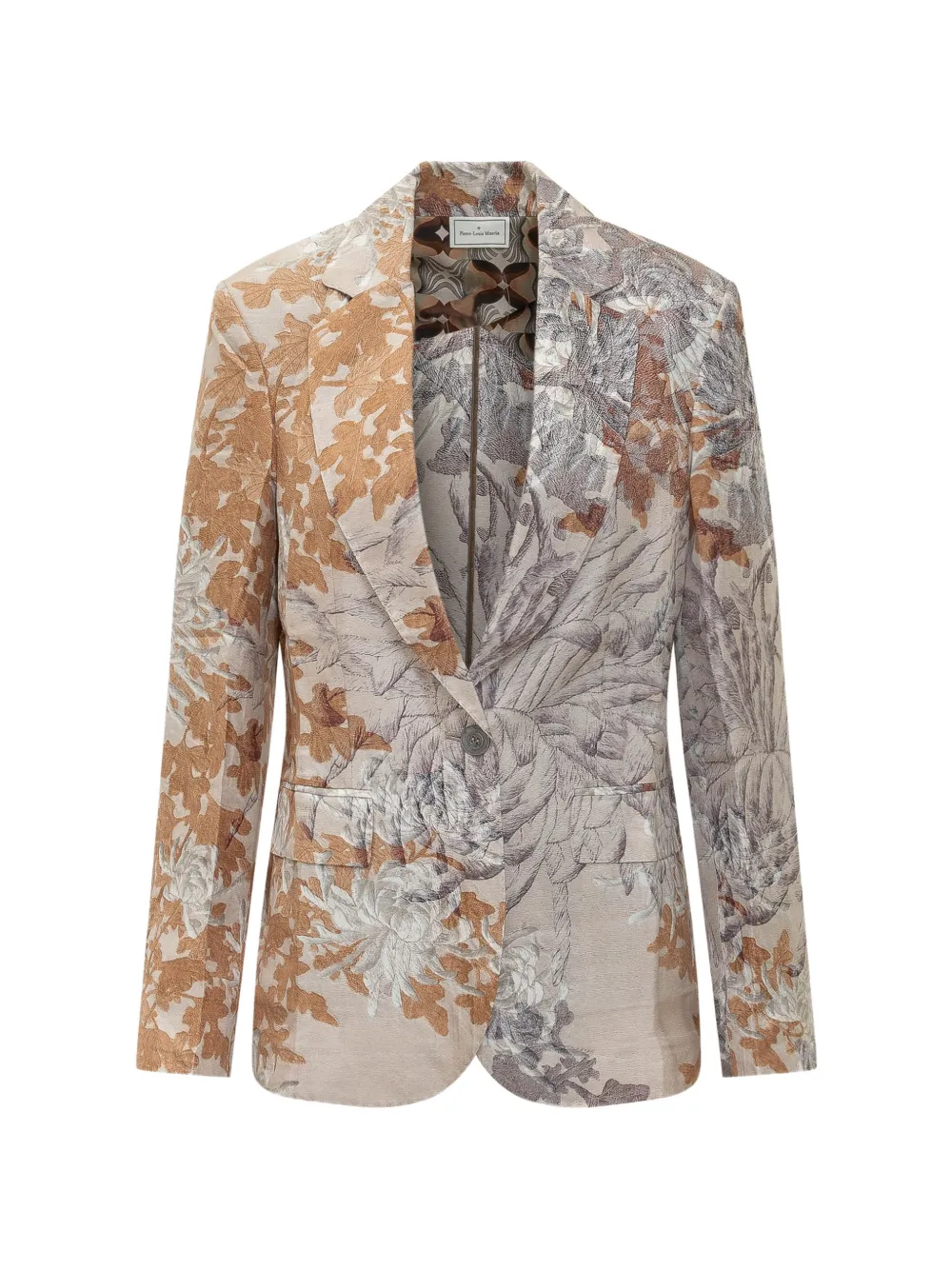 Pierre-Louis Mascia floral-print silk jacket - Toni neutri