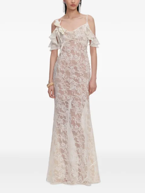 Self-Portrait lace flower maxi dress