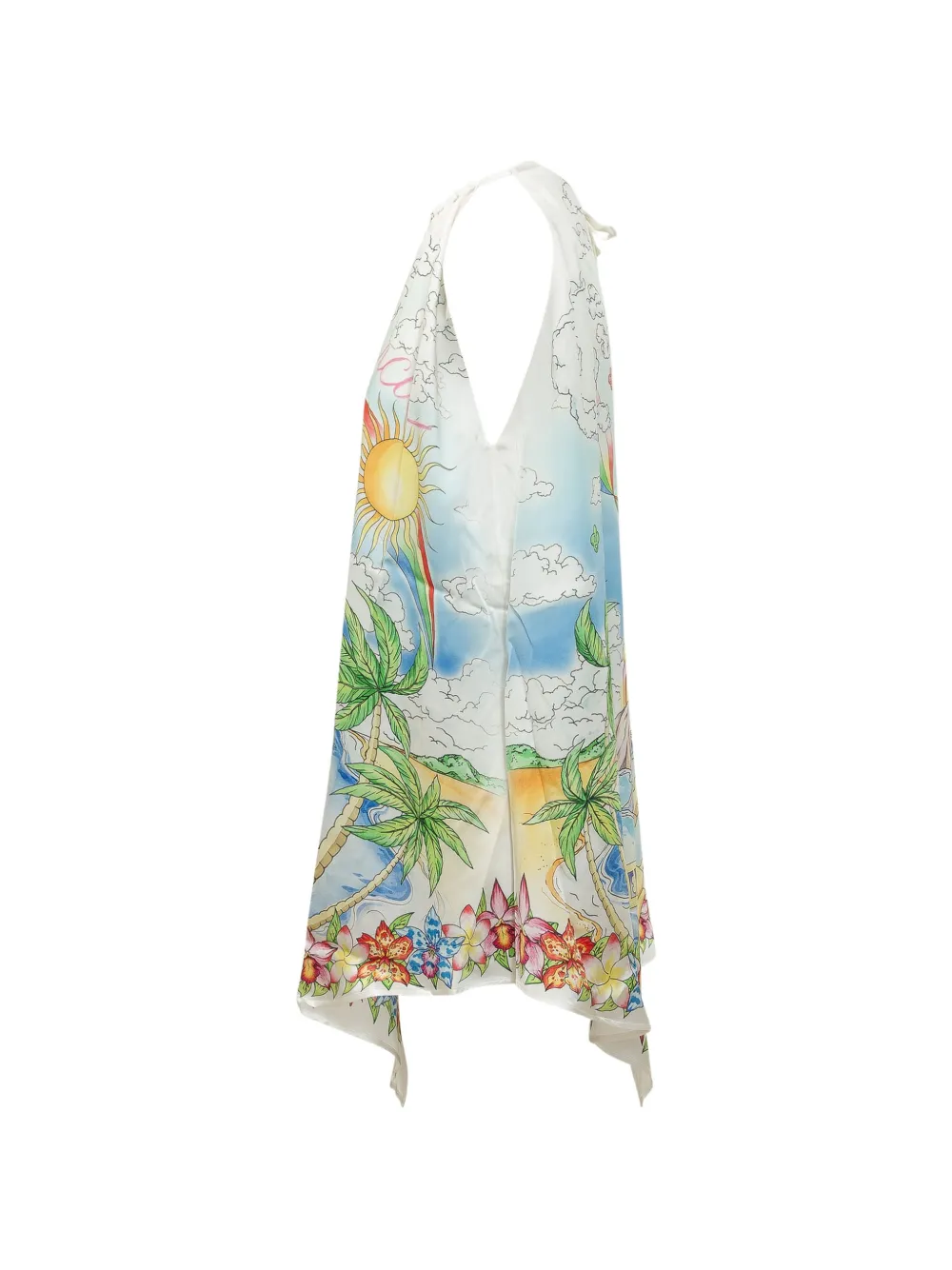 Casablanca Halterjurk met print Wit