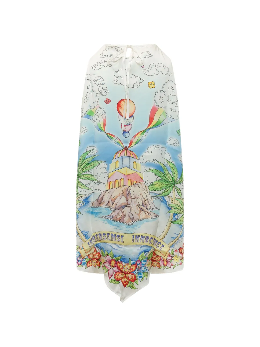 Casablanca Halterjurk met print Wit