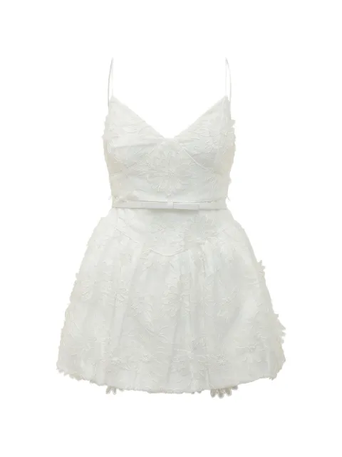 Self-Portrait floral applique mini dress