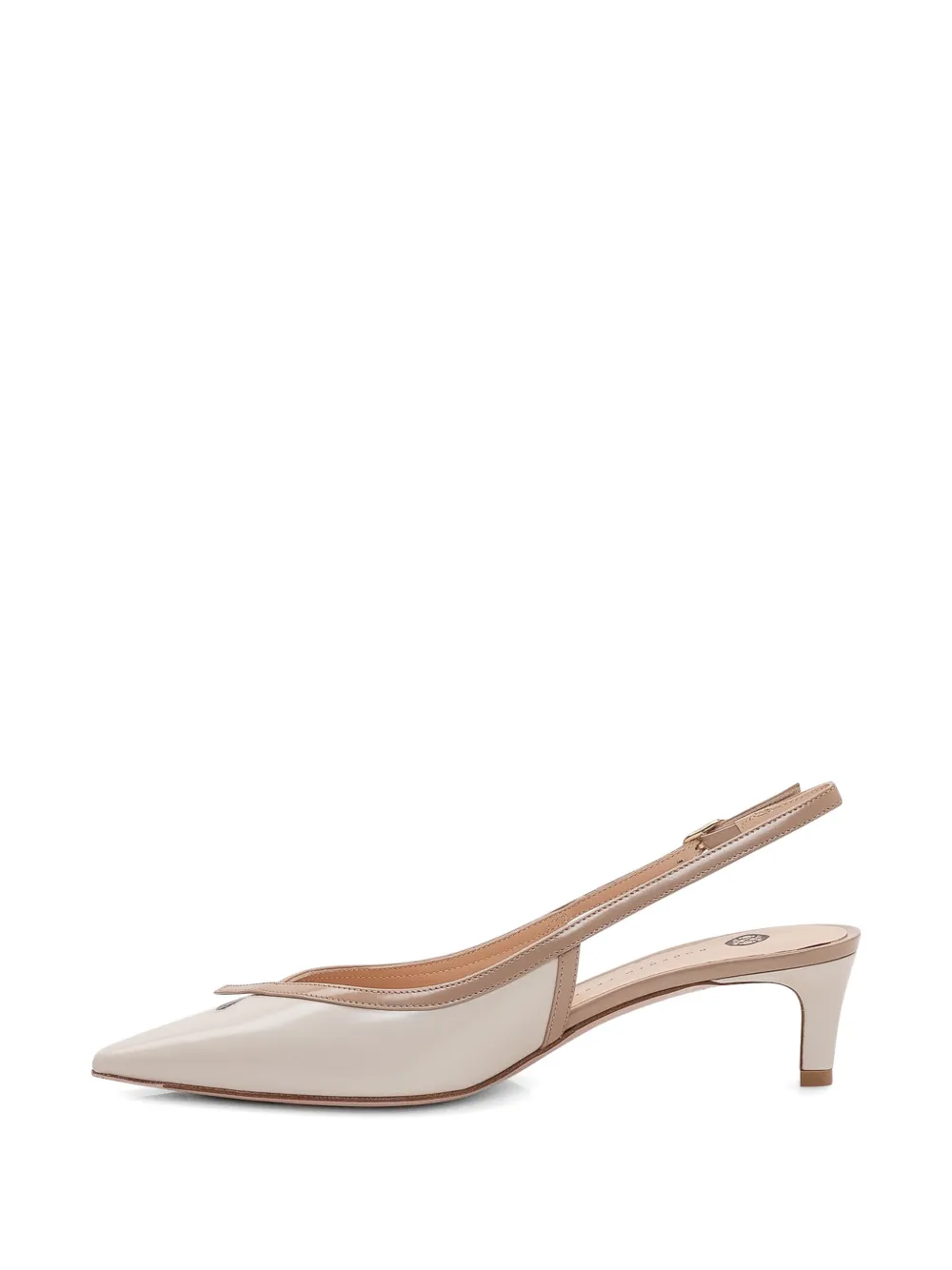 Roberto Festa Slingback pumps met puntige neus Beige