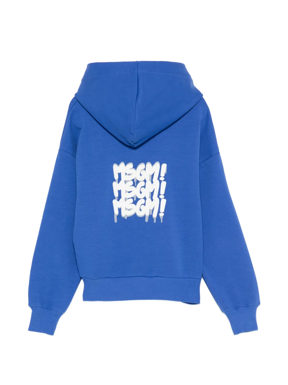 MSGM Kids Sweater met rits en capuchon Blauw