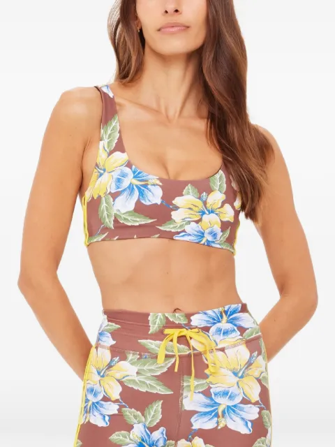 The Upside Isla floral-print performance top