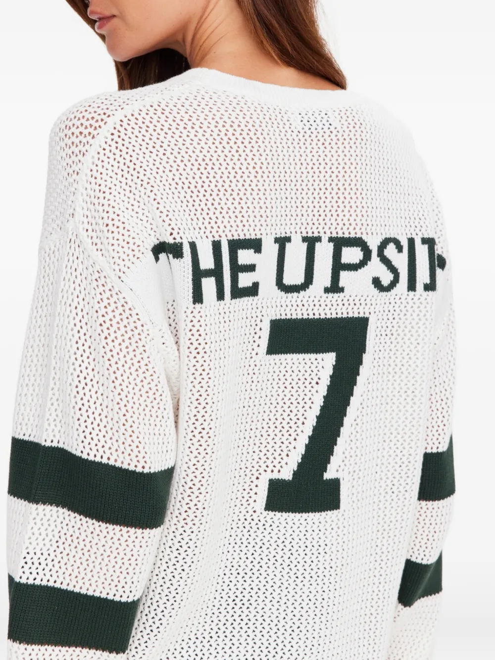The Upside Trui met gestreept detail Wit