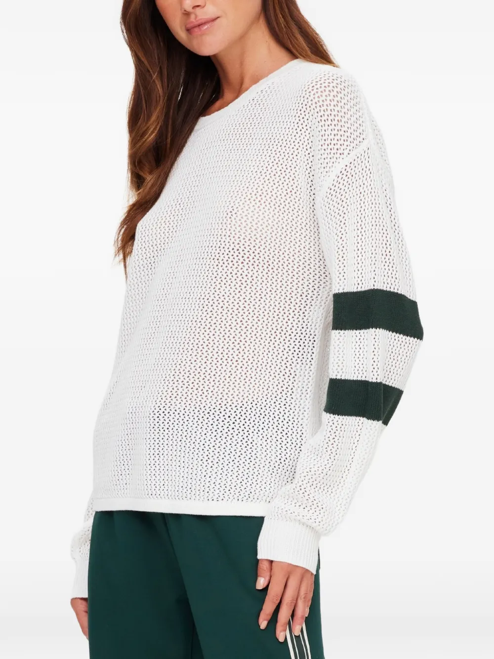 The Upside Trui met gestreept detail Wit