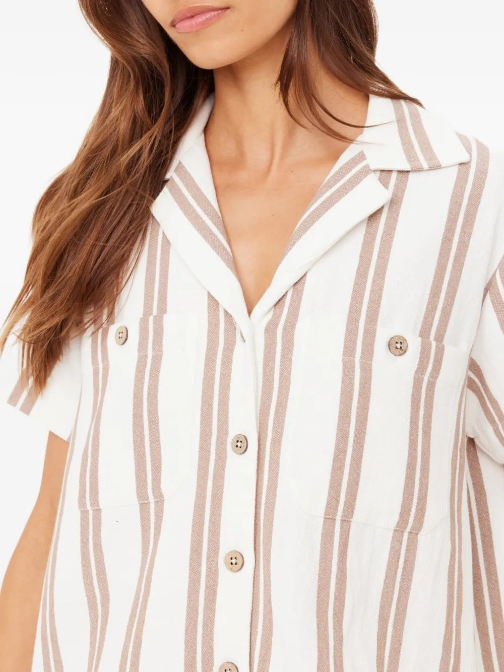 The Upside Baja Katia gestreept blouse Wit