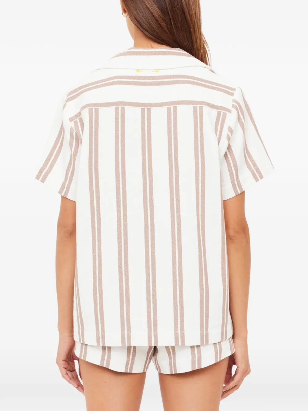 The Upside Baja Katia gestreept blouse Wit