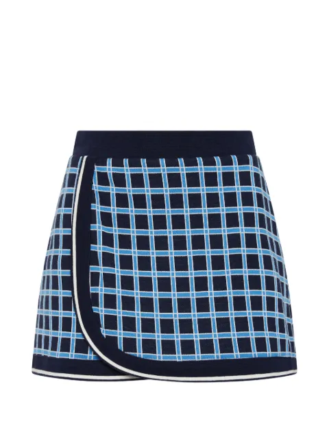 The Upside checked wrap mini skirt