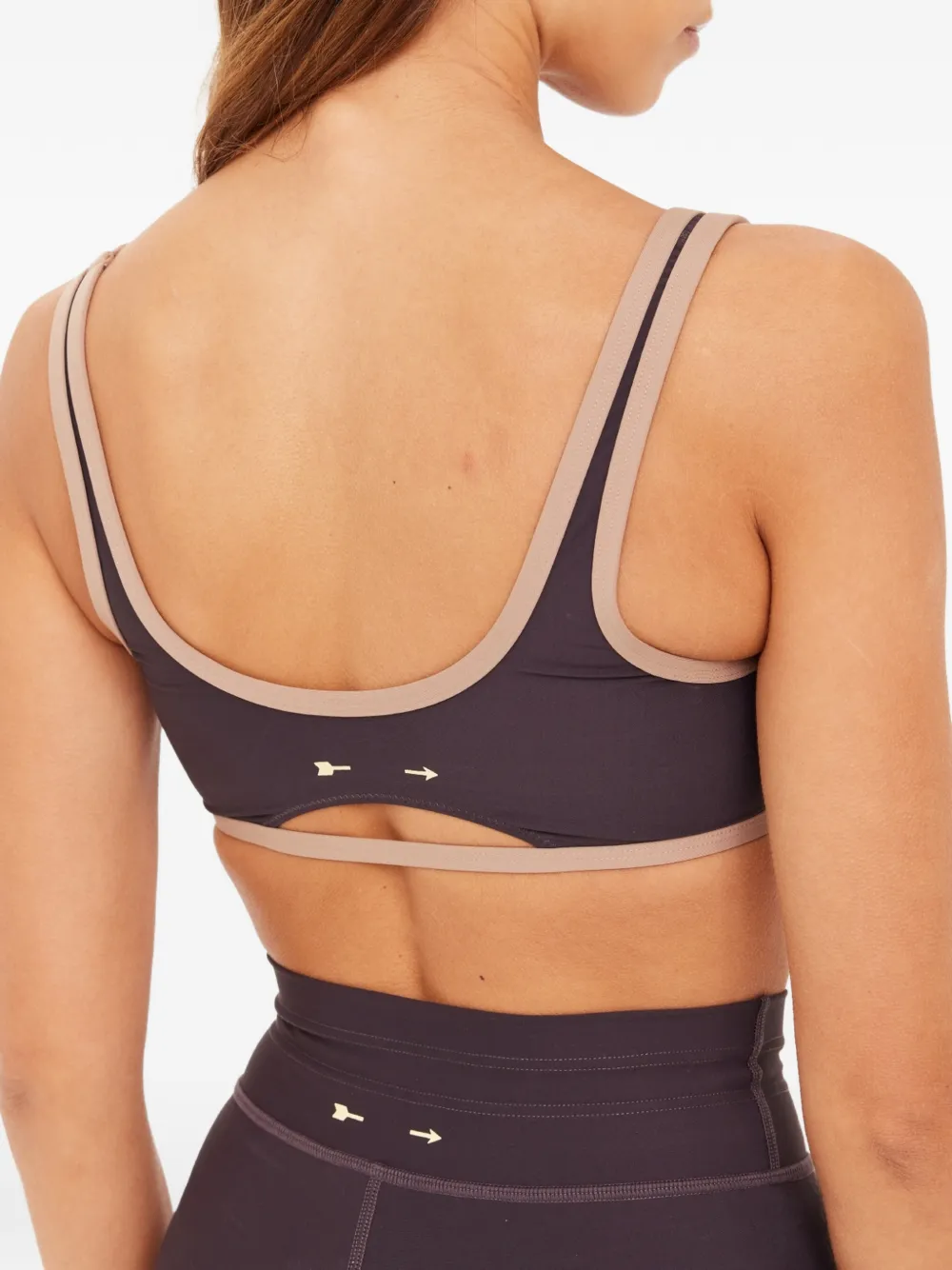 The Upside Kefi Brielle sport-bh met diepe ronde hals Grijs
