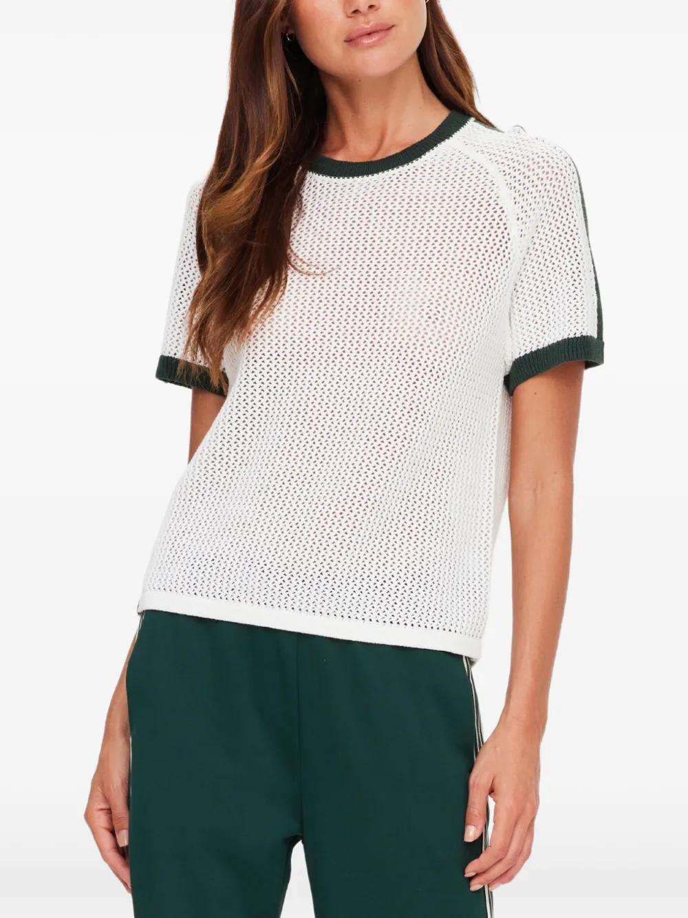 The Upside Gestricktes Fenway Jordan T-Shirt - Weiß